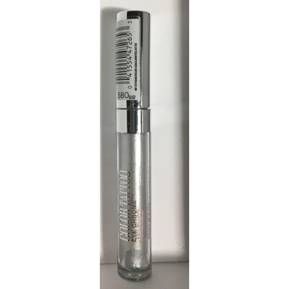Maybelline New York Color Tattoo Eye Chrome Eyeshadow, Silver Spark, 0.11 fl. oz